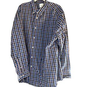Rowm Mens Button Down Shirt Blue/Red Plaid Size XXL